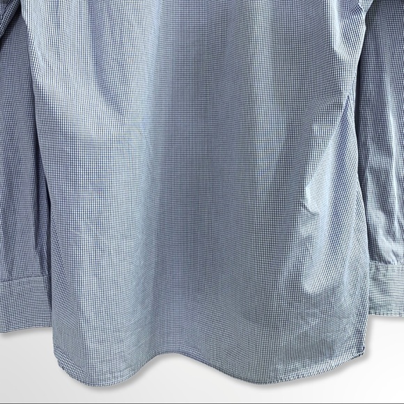 TOMMY HILFIGER • Men’s Custom Fit Blue, White Long Sleeve Checkered 80s 2PLY - Picture 7 of 13